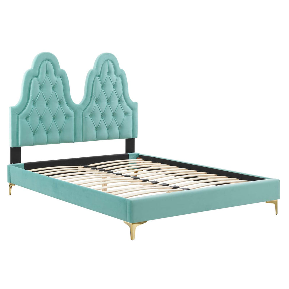 Modway Alexandria Tufted Performance Velvet Queen Platform Bed - MOD-6763 | Beds | Modishstore - 24