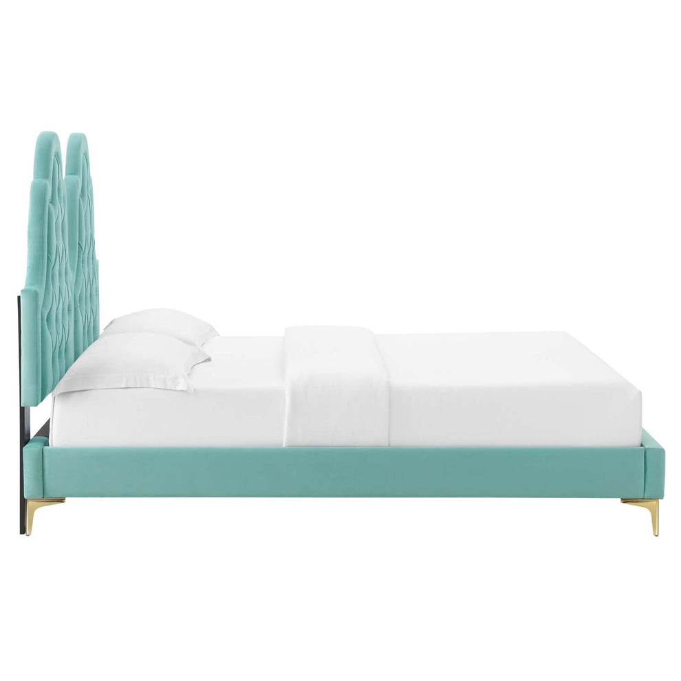 Modway Alexandria Tufted Performance Velvet Queen Platform Bed - MOD-6763 | Beds | Modishstore - 27
