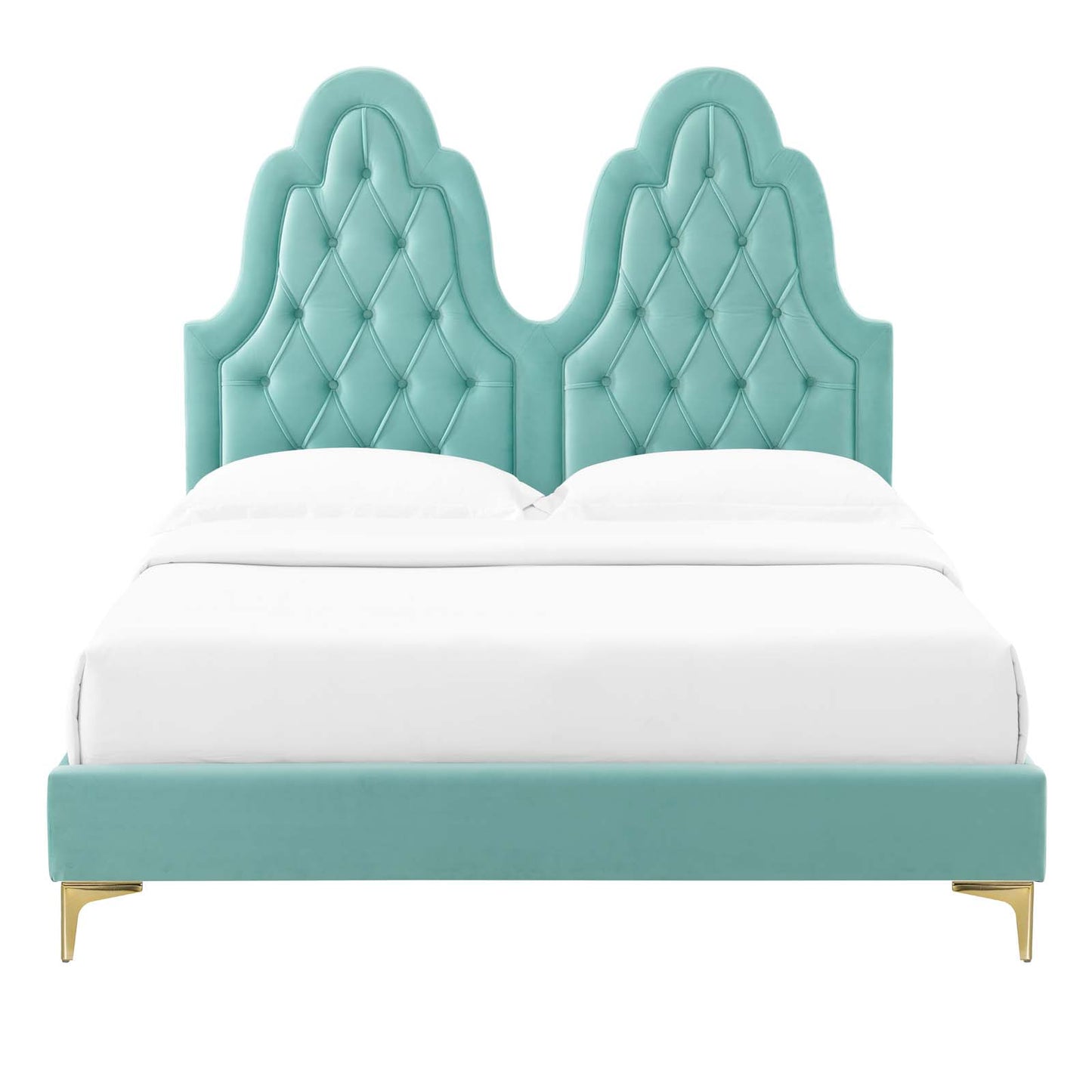 Modway Alexandria Tufted Performance Velvet Queen Platform Bed - MOD-6763 | Beds | Modishstore - 28