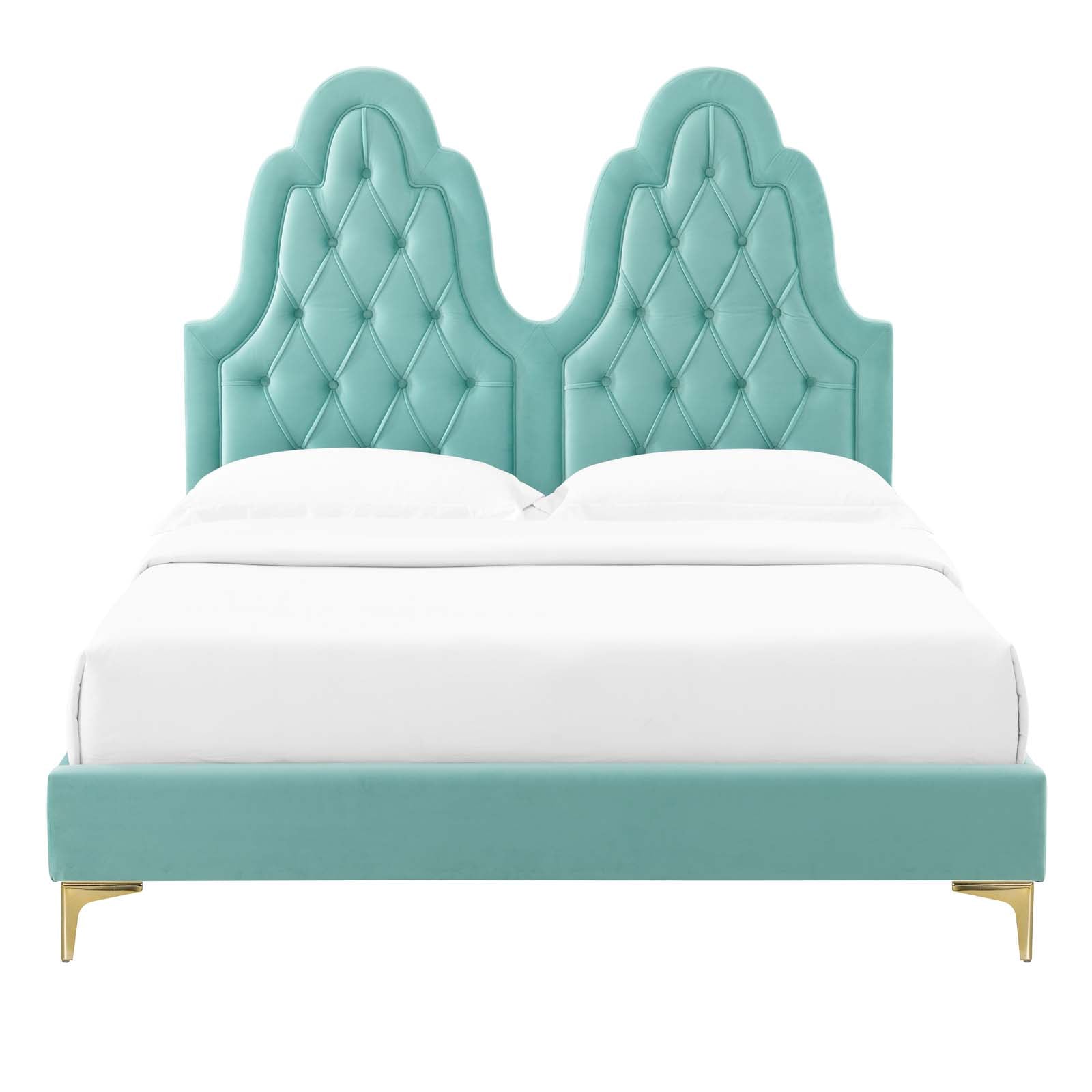 Modway Alexandria Tufted Performance Velvet Queen Platform Bed - MOD-6763 | Beds | Modishstore - 28