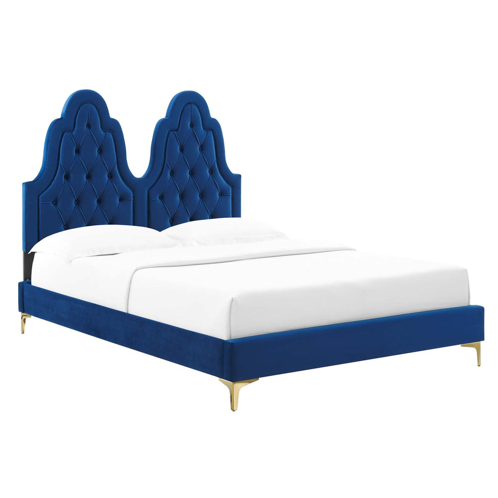 Modway Alexandria Tufted Performance Velvet Queen Platform Bed - MOD-6763 | Beds | Modishstore - 30