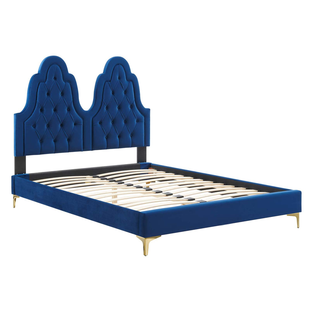 Modway Alexandria Tufted Performance Velvet Queen Platform Bed - MOD-6763 | Beds | Modishstore - 31