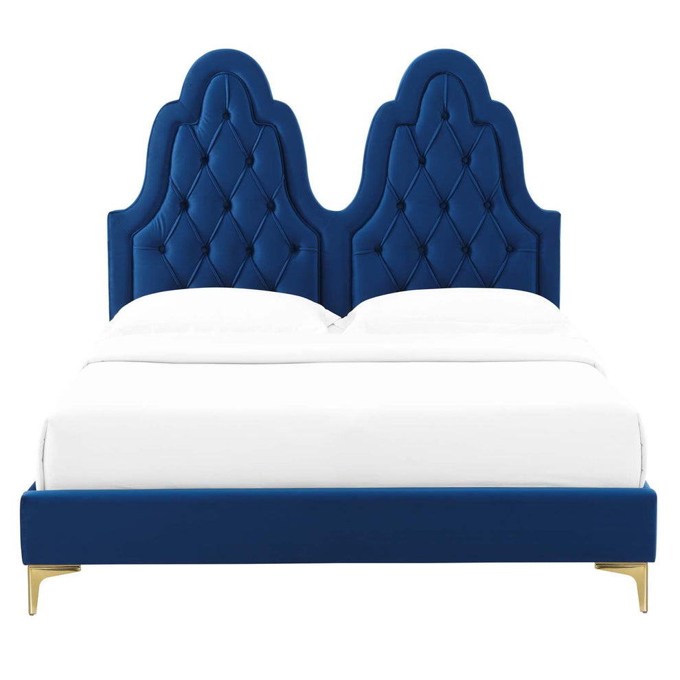 Modway Alexandria Tufted Performance Velvet Queen Platform Bed - MOD-6763 | Beds | Modishstore - 35