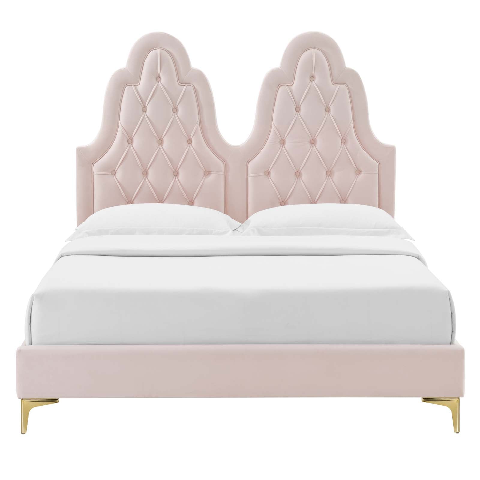 Modway Alexandria Tufted Performance Velvet Queen Platform Bed - MOD-6763 | Beds | Modishstore - 42