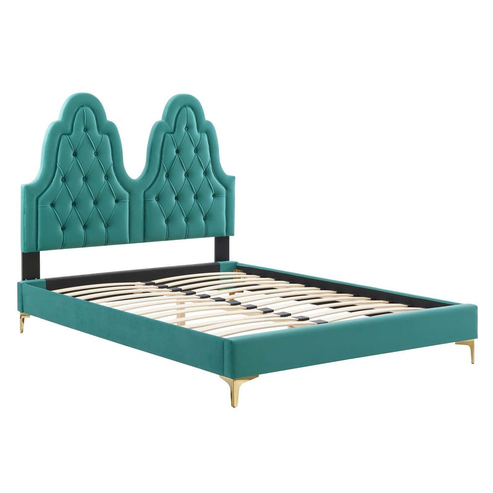 Modway Alexandria Tufted Performance Velvet Queen Platform Bed - MOD-6763 | Beds | Modishstore - 45