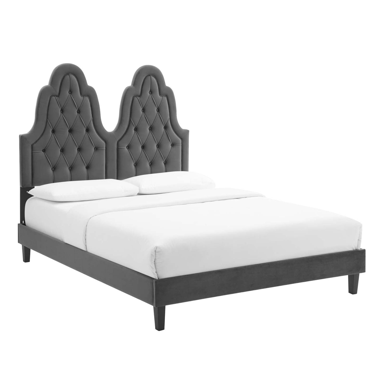 Modway Alexandria Tufted Performance Velvet Queen Platform Bed - MOD-6765 | Beds | Modishstore - 2
