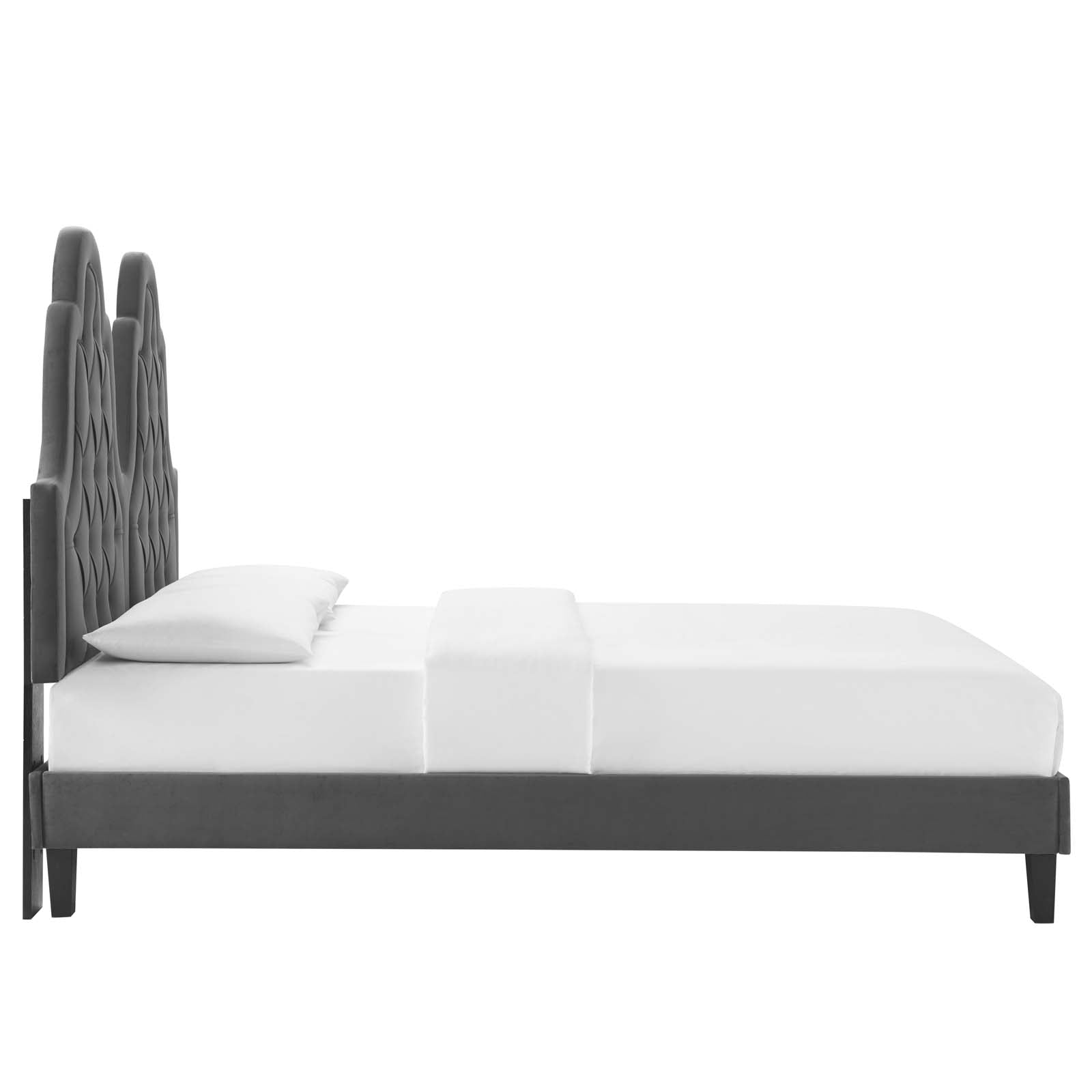 Modway Alexandria Tufted Performance Velvet Queen Platform Bed - MOD-6765 | Beds | Modishstore - 6