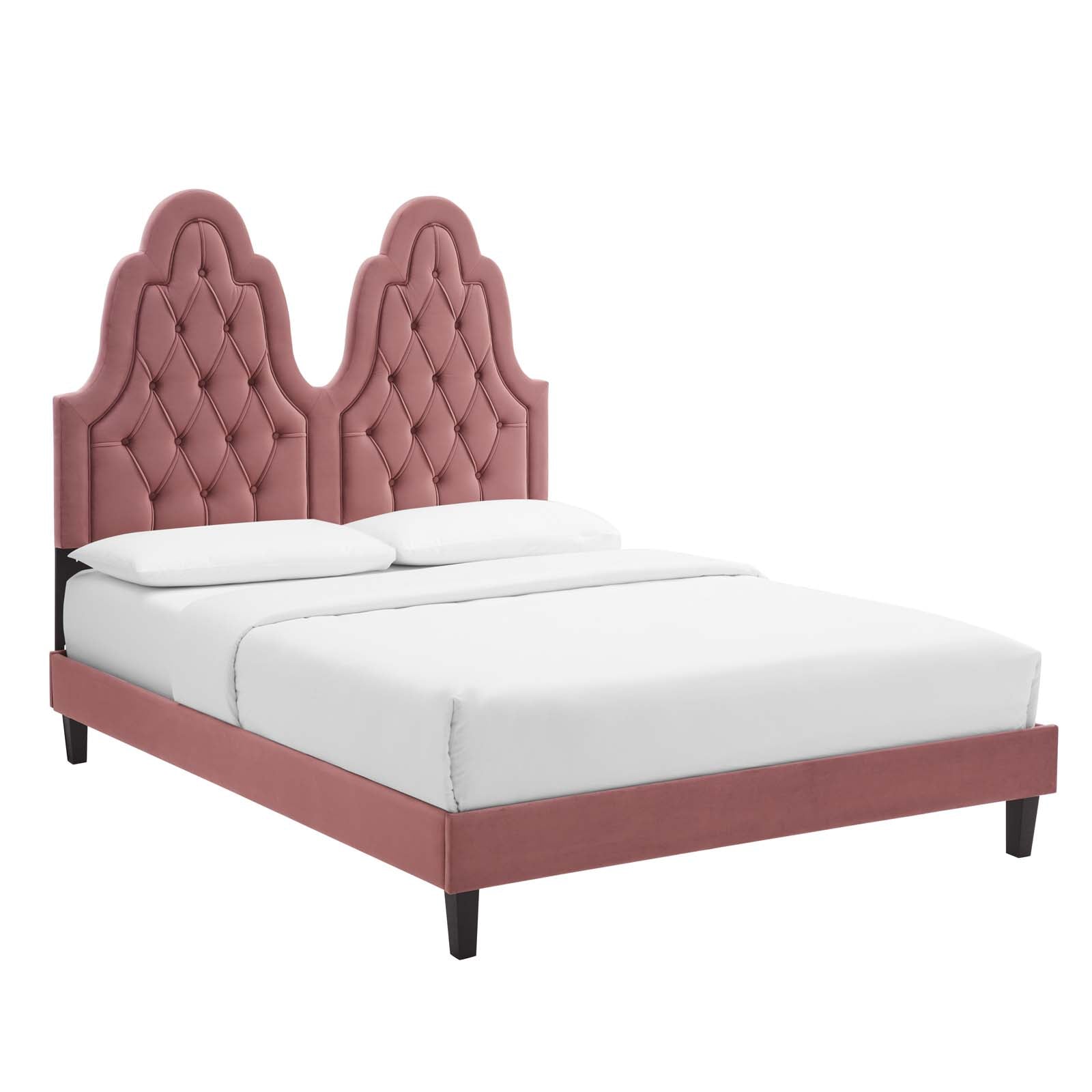 Modway Alexandria Tufted Performance Velvet Queen Platform Bed - MOD-6765 | Beds | Modishstore - 10