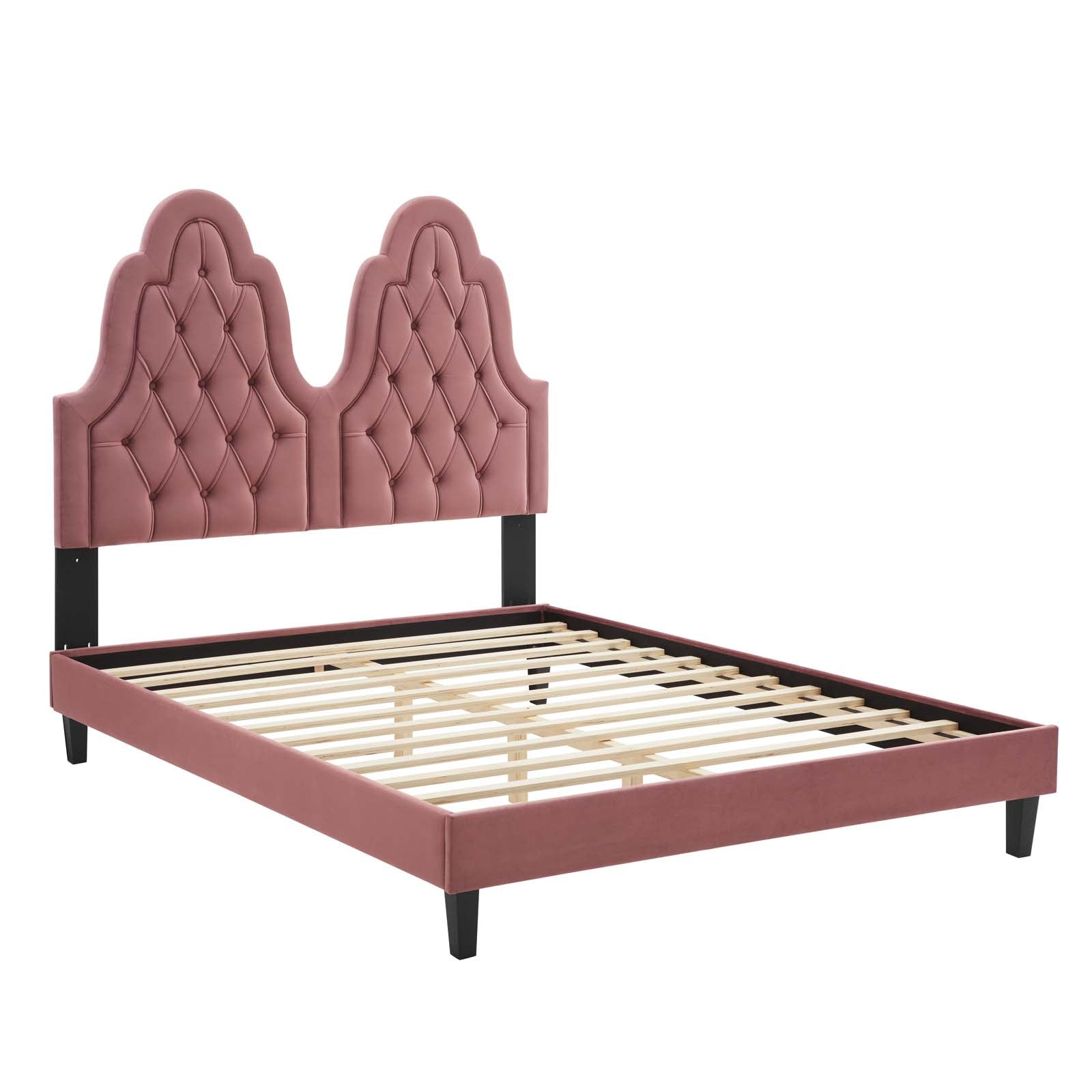 Modway Alexandria Tufted Performance Velvet Queen Platform Bed - MOD-6765 | Beds | Modishstore - 11