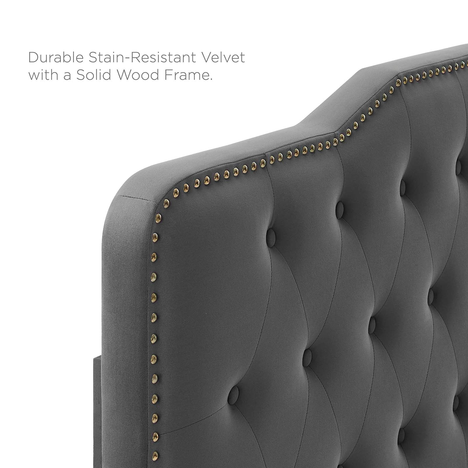 Amber Performance Velvet Queen Platform Bed By Modway - MOD-6775 | Beds | Modishstore - 3