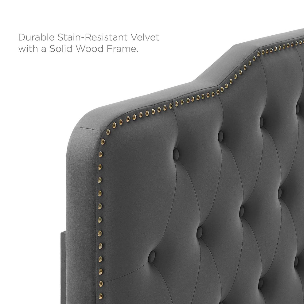 Amber Performance Velvet Queen Platform Bed By Modway - MOD-6775 | Beds | Modishstore - 3