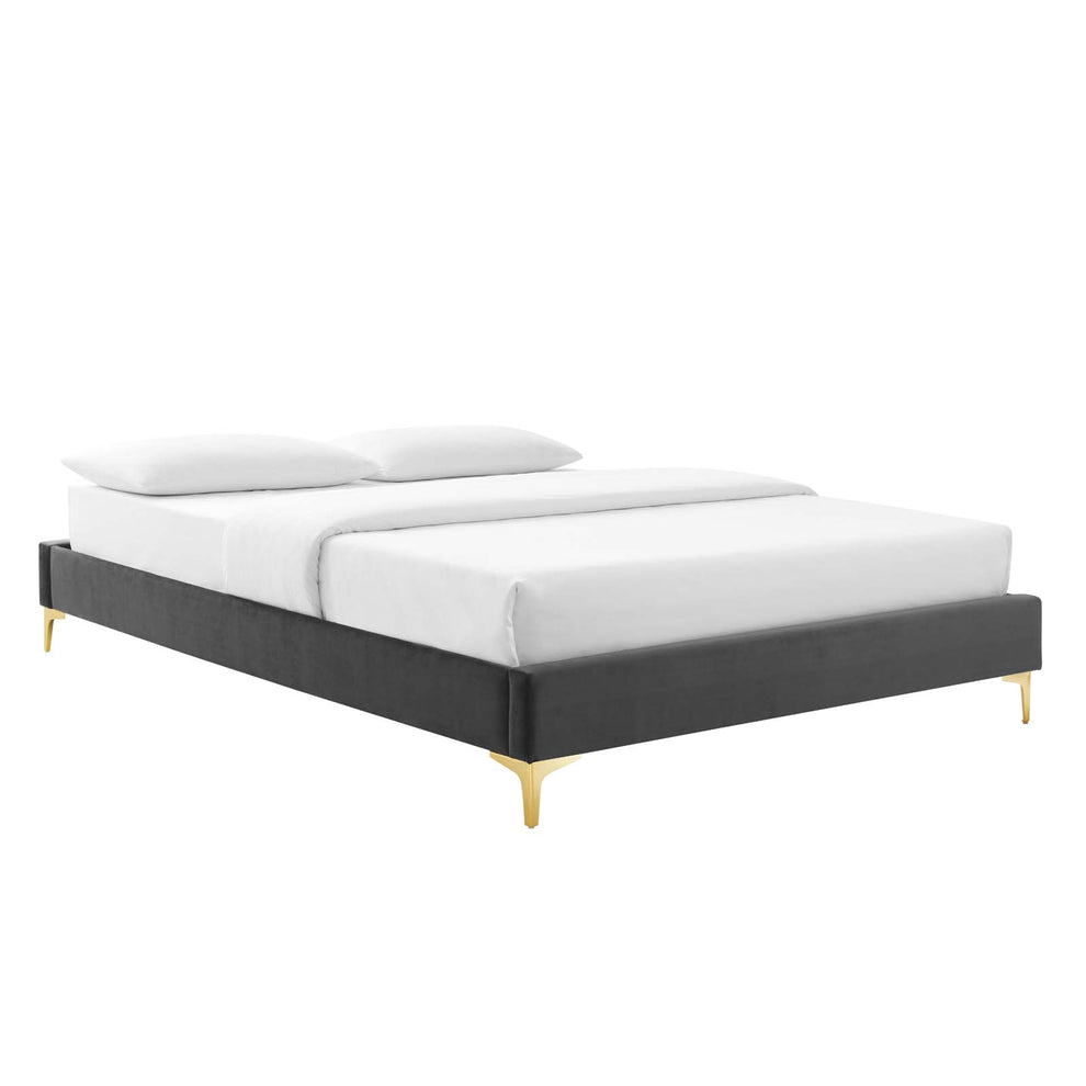 Amber Performance Velvet Queen Platform Bed By Modway - MOD-6775 | Beds | Modishstore - 11