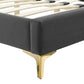Amber Performance Velvet Queen Platform Bed By Modway - MOD-6775 | Beds | Modishstore - 13