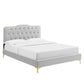Amber Performance Velvet Queen Platform Bed By Modway - MOD-6775 | Beds | Modishstore - 31