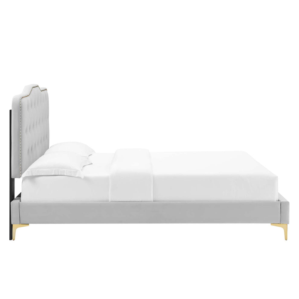 Amber Performance Velvet Queen Platform Bed By Modway - MOD-6775 | Beds | Modishstore - 40