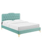 Amber Performance Velvet Queen Platform Bed By Modway - MOD-6775 | Beds | Modishstore - 46
