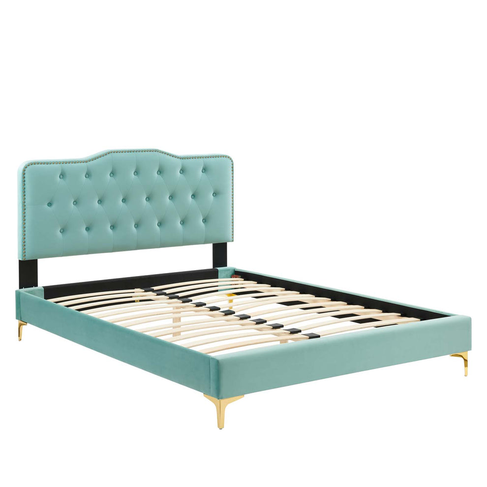 Amber Performance Velvet Queen Platform Bed By Modway - MOD-6775 | Beds | Modishstore - 54