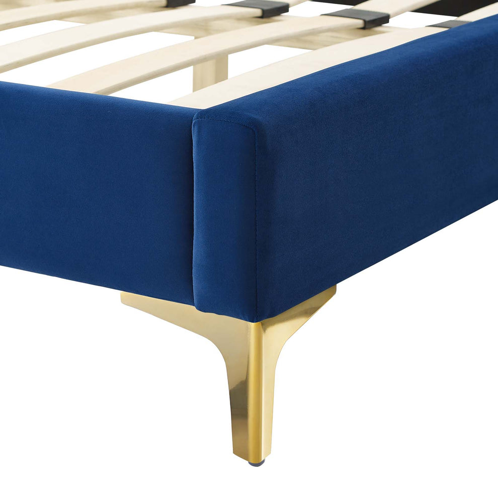 Amber Performance Velvet Queen Platform Bed By Modway - MOD-6775 | Beds | Modishstore - 73