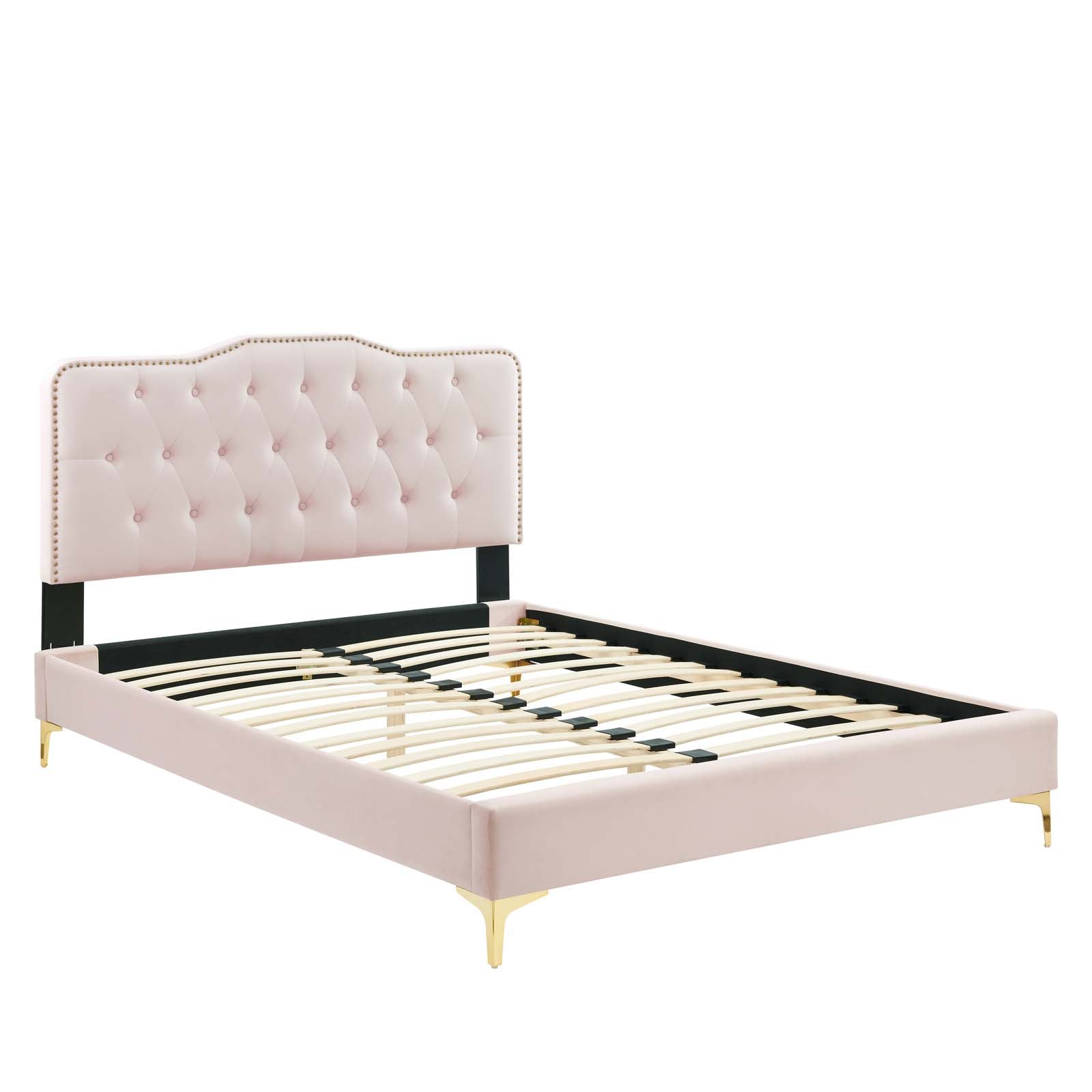Amber Performance Velvet Queen Platform Bed By Modway - MOD-6775 | Beds | Modishstore - 84