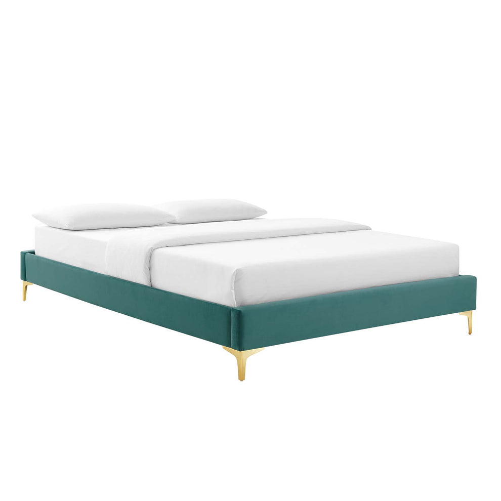 Amber Performance Velvet Queen Platform Bed By Modway - MOD-6775 | Beds | Modishstore - 101