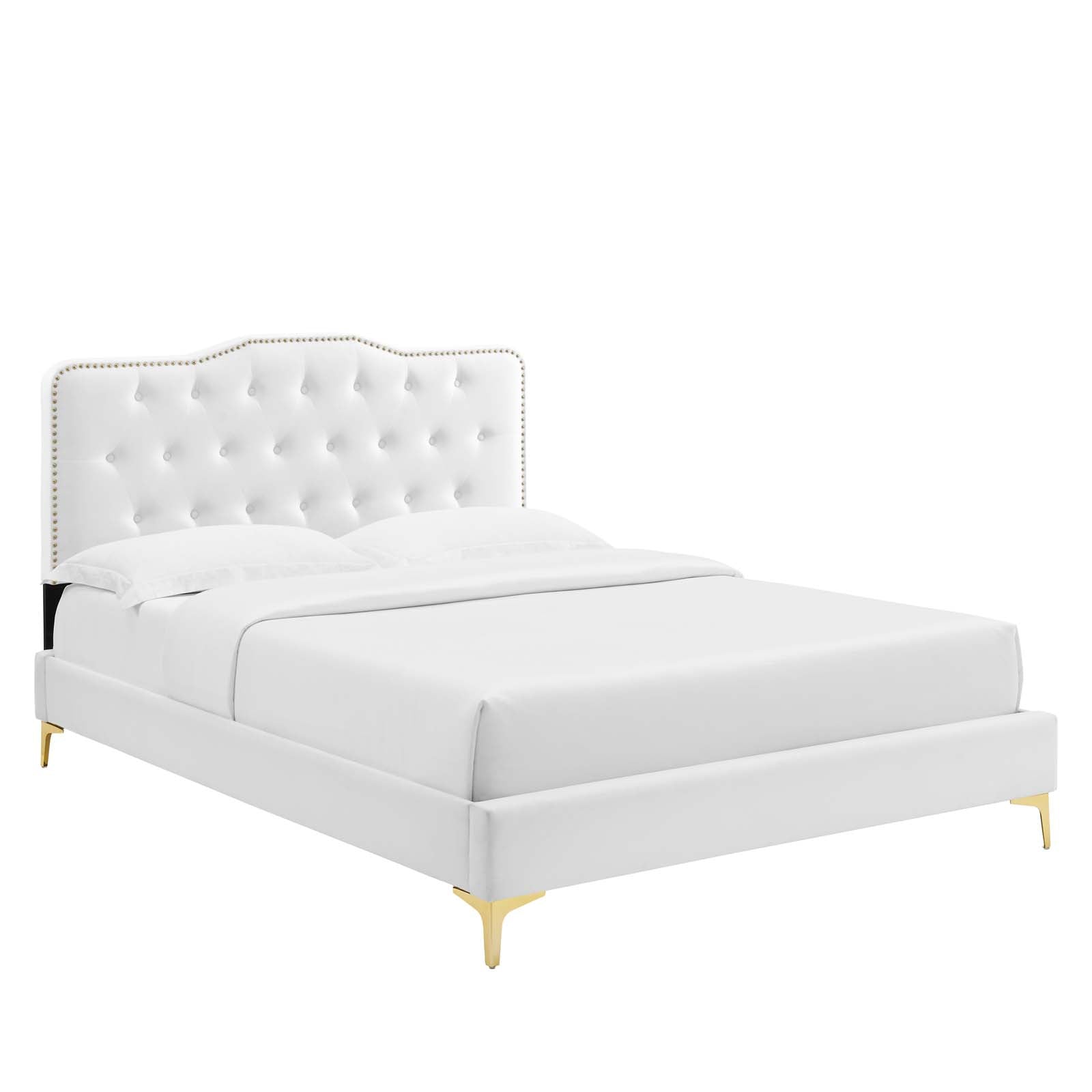 Amber Performance Velvet Queen Platform Bed By Modway - MOD-6775 | Beds | Modishstore - 106