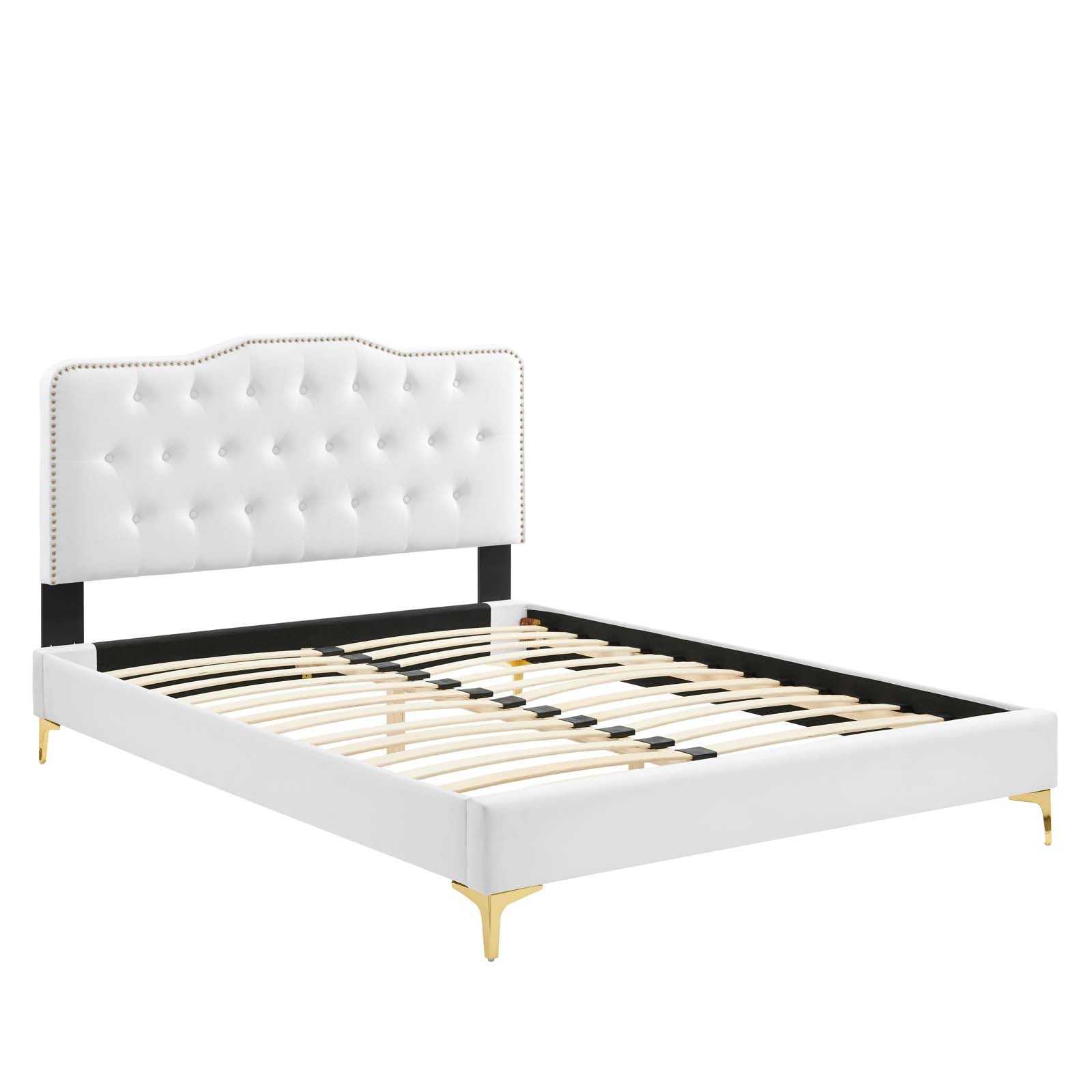 Amber Performance Velvet Queen Platform Bed By Modway - MOD-6775 | Beds | Modishstore - 114