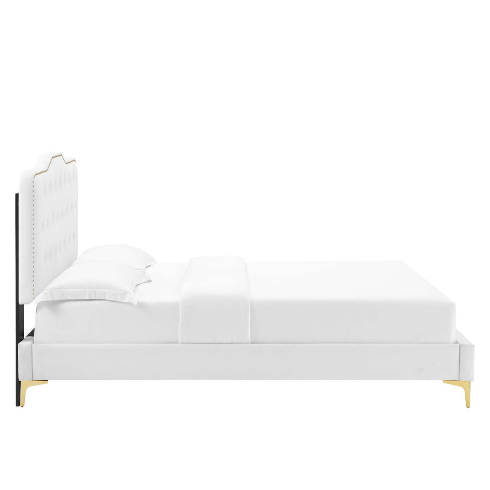 Amber Performance Velvet Queen Platform Bed By Modway - MOD-6775 | Beds | Modishstore - 115