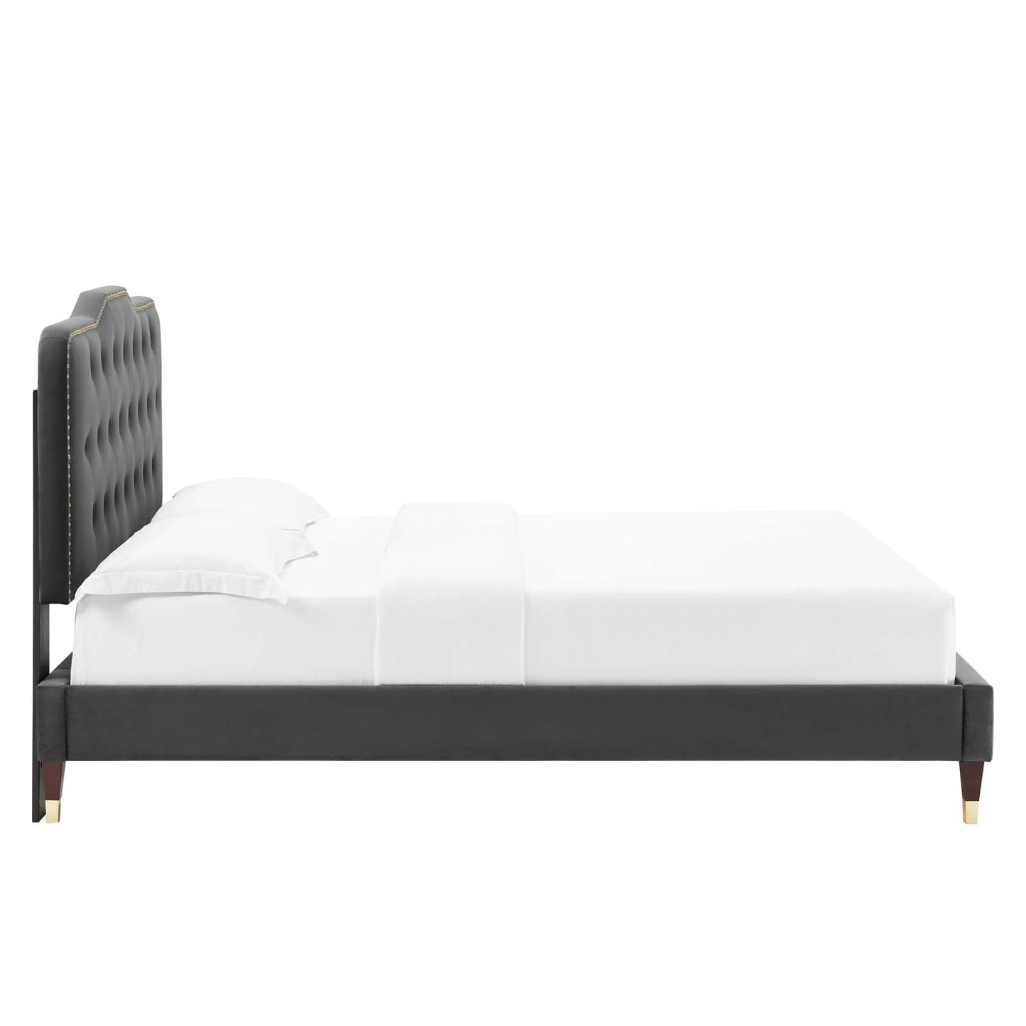 Amber Performance Velvet Queen Platform Bed By Modway - MOD-6776 | Beds | Modishstore - 10
