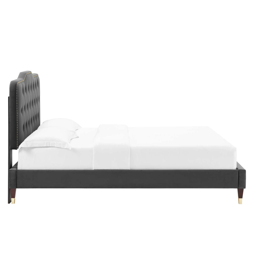 Amber Performance Velvet Queen Platform Bed By Modway - MOD-6776 | Beds | Modishstore - 10