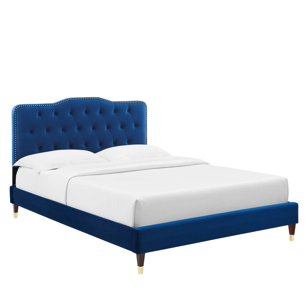 Amber Performance Velvet Queen Platform Bed By Modway - MOD-6776 | Beds | Modishstore - 58