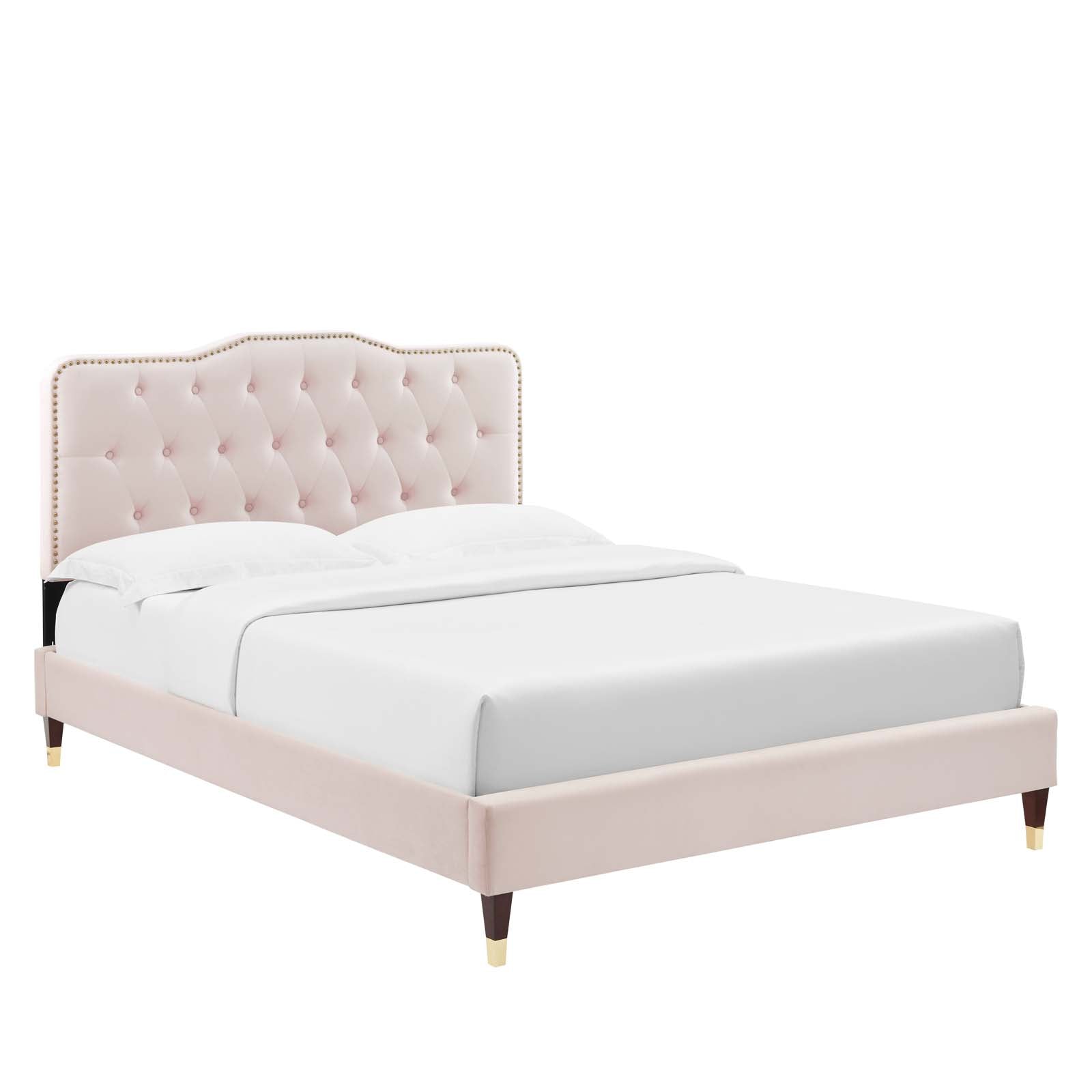 Amber Performance Velvet Queen Platform Bed By Modway - MOD-6776 | Beds | Modishstore - 72