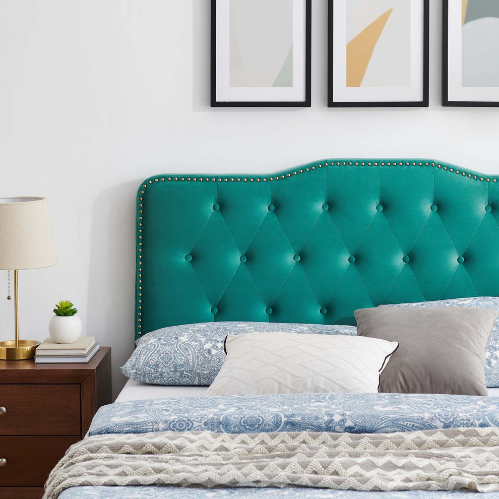 Amber Performance Velvet Queen Platform Bed By Modway - MOD-6776 | Beds | Modishstore - 87