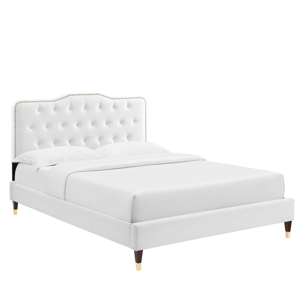 Amber Performance Velvet Queen Platform Bed By Modway - MOD-6776 | Beds | Modishstore - 99