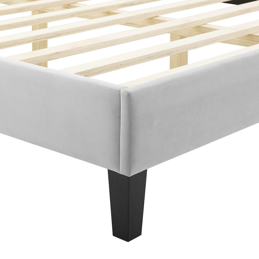 Amber Performance Velvet Queen Platform Bed By Modway - MOD-6777 | Beds | Modishstore - 39
