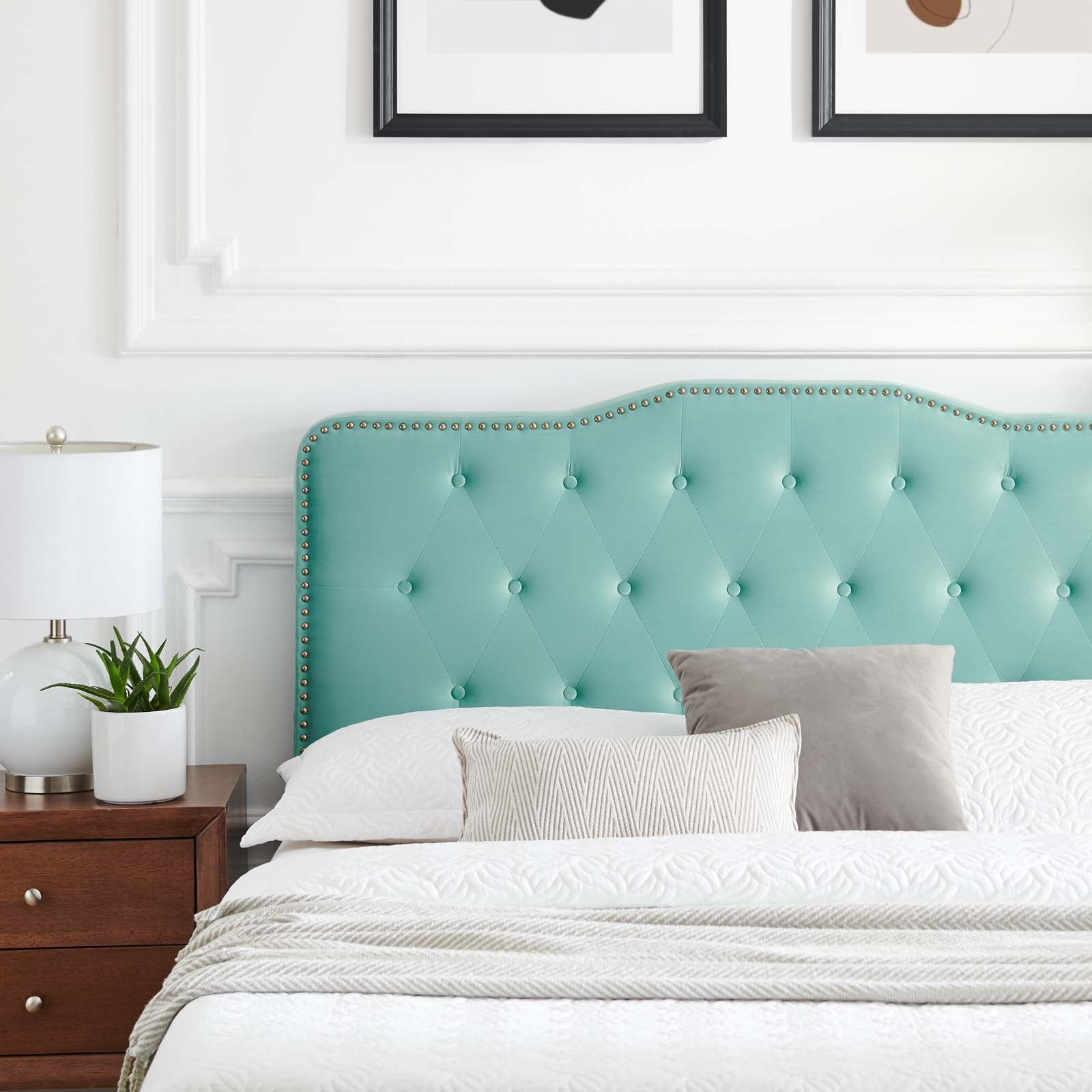 Amber Performance Velvet Queen Platform Bed By Modway - MOD-6777 | Beds | Modishstore - 43