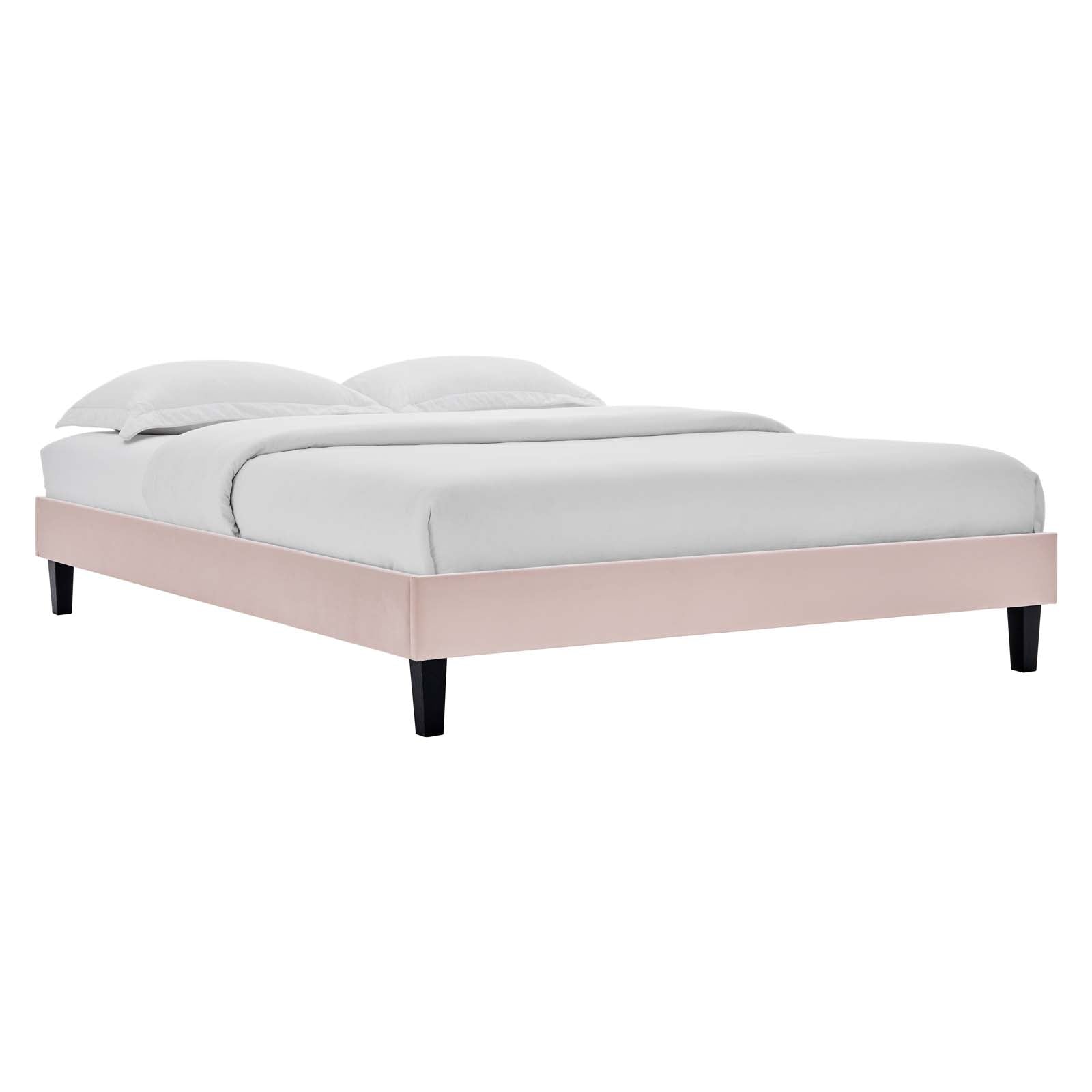 Amber Performance Velvet Queen Platform Bed By Modway - MOD-6777 | Beds | Modishstore - 79