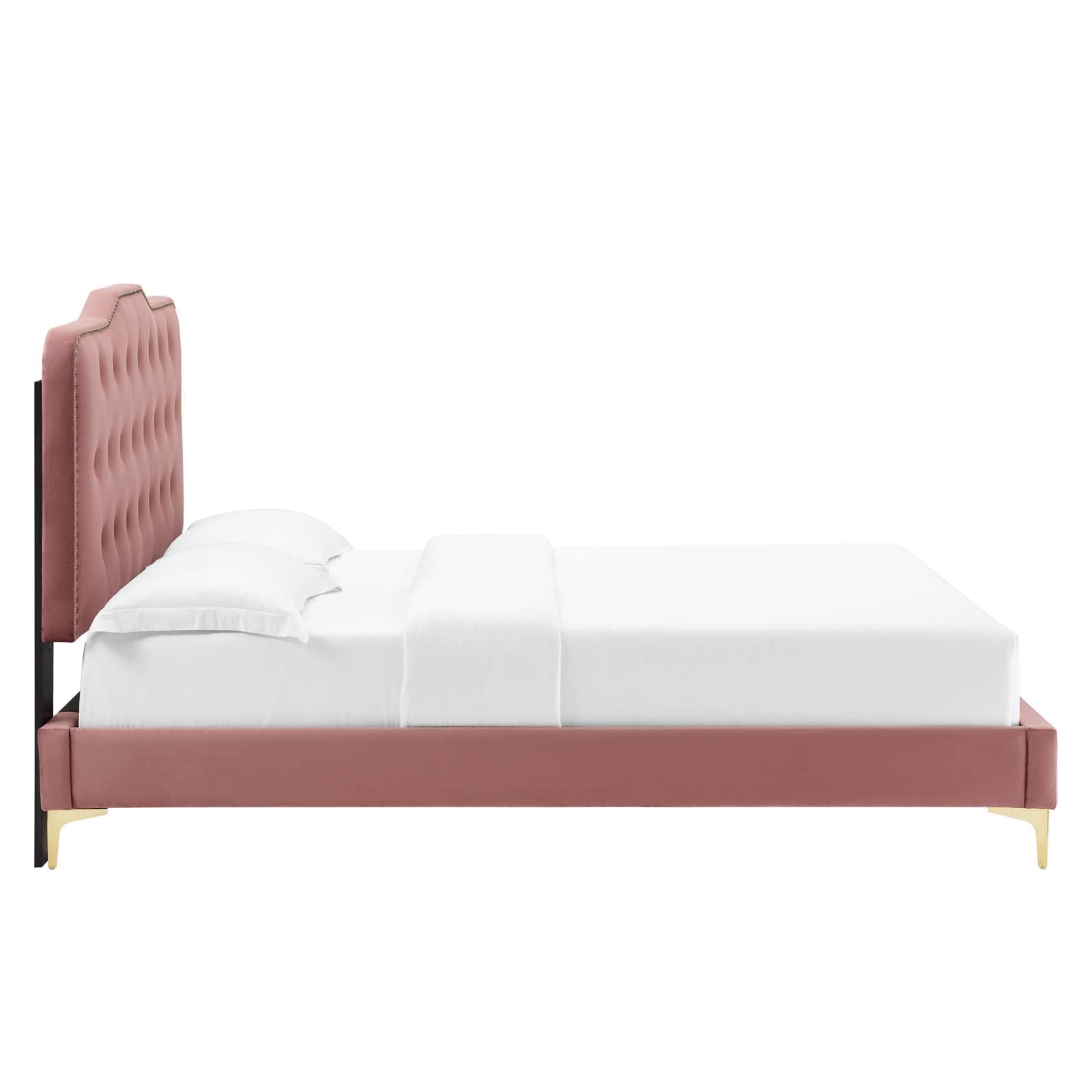 Amber Tufted Performance Velvet Twin Platform Bed By Modway - MOD-6778 | Beds | Modishstore - 25