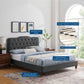 Amber Performance Velvet Twin Platform Bed By Modway - MOD-6779 | Beds | Modishstore - 7