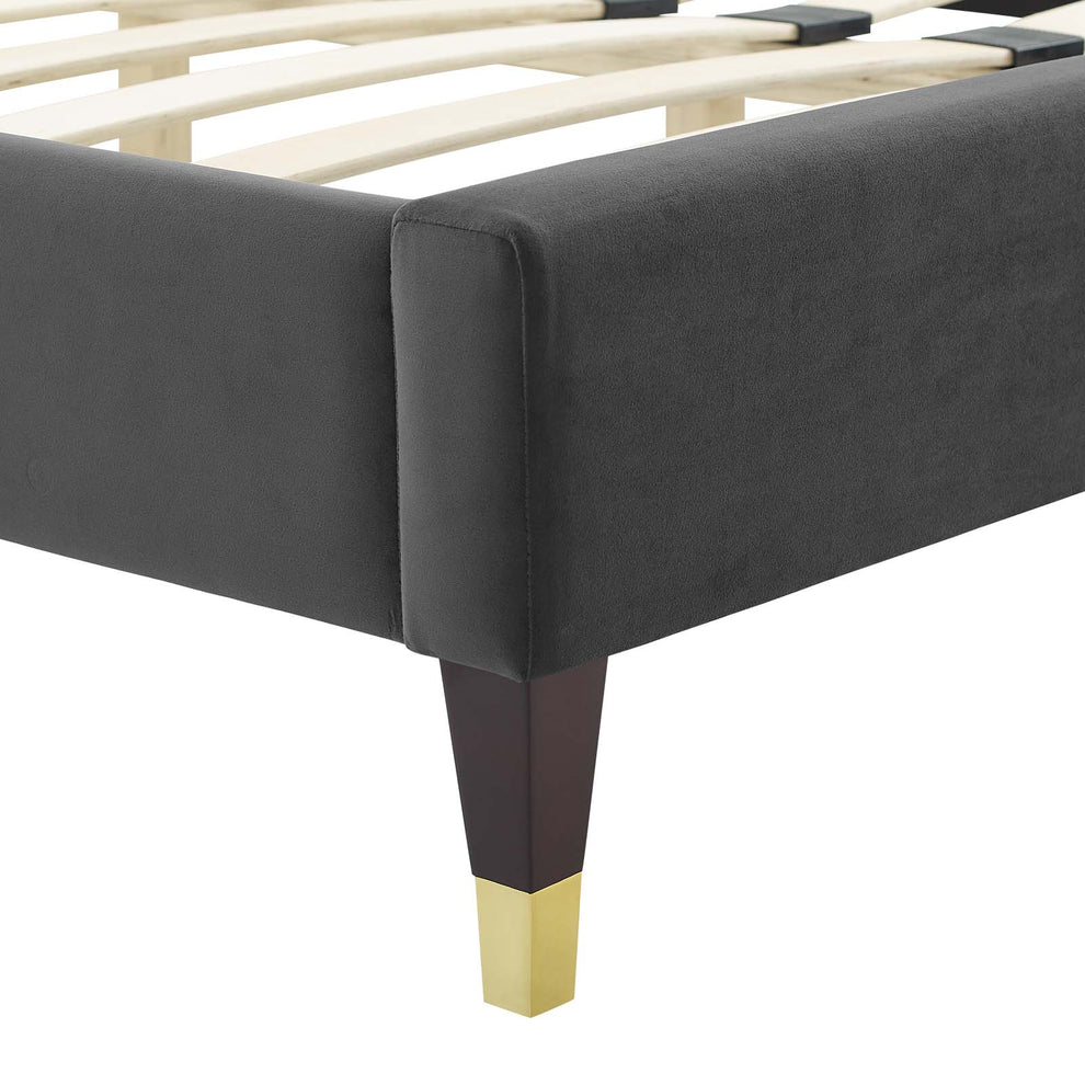Amber Performance Velvet Twin Platform Bed By Modway - MOD-6779 | Beds | Modishstore - 13