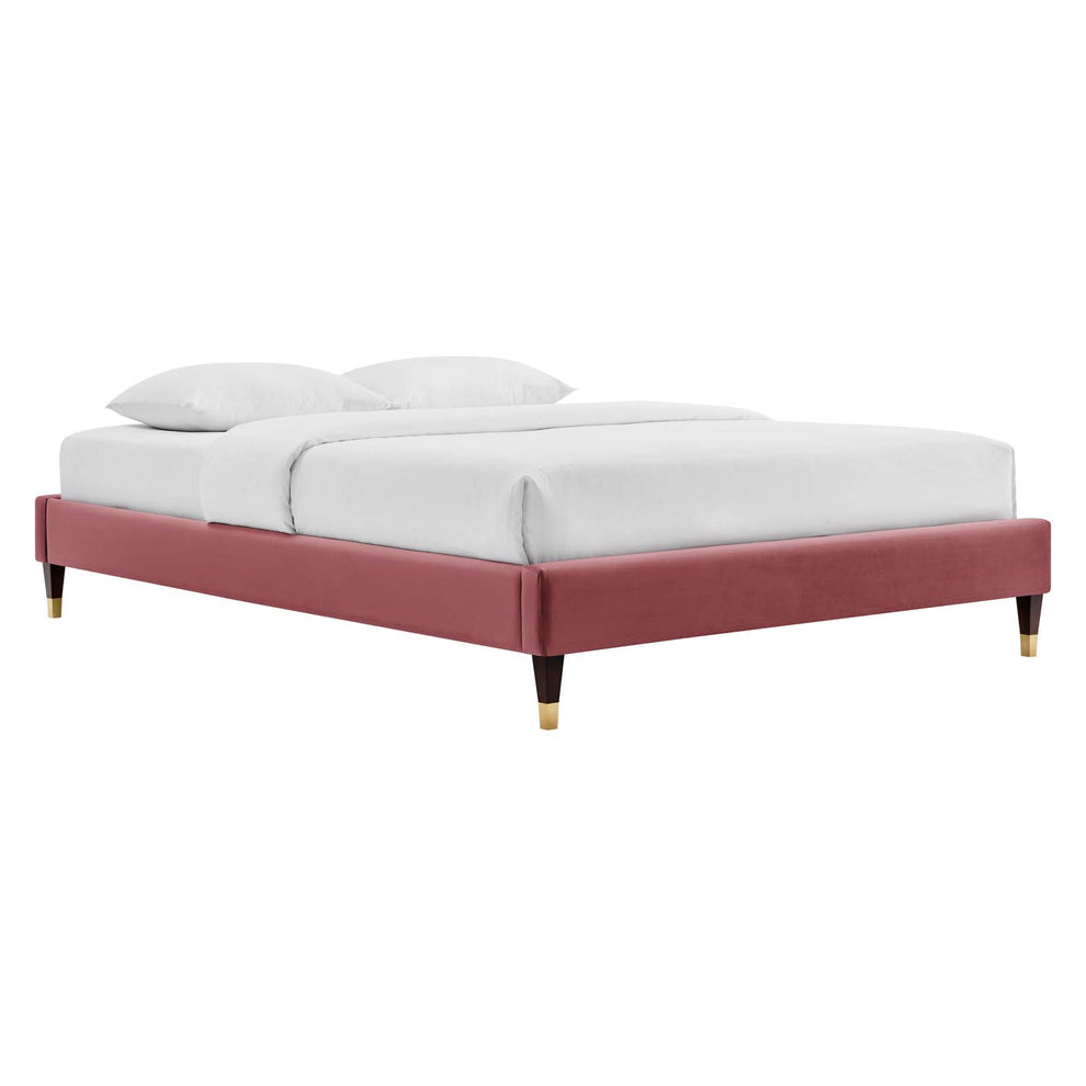 Amber Performance Velvet Twin Platform Bed By Modway - MOD-6779 | Beds | Modishstore - 25
