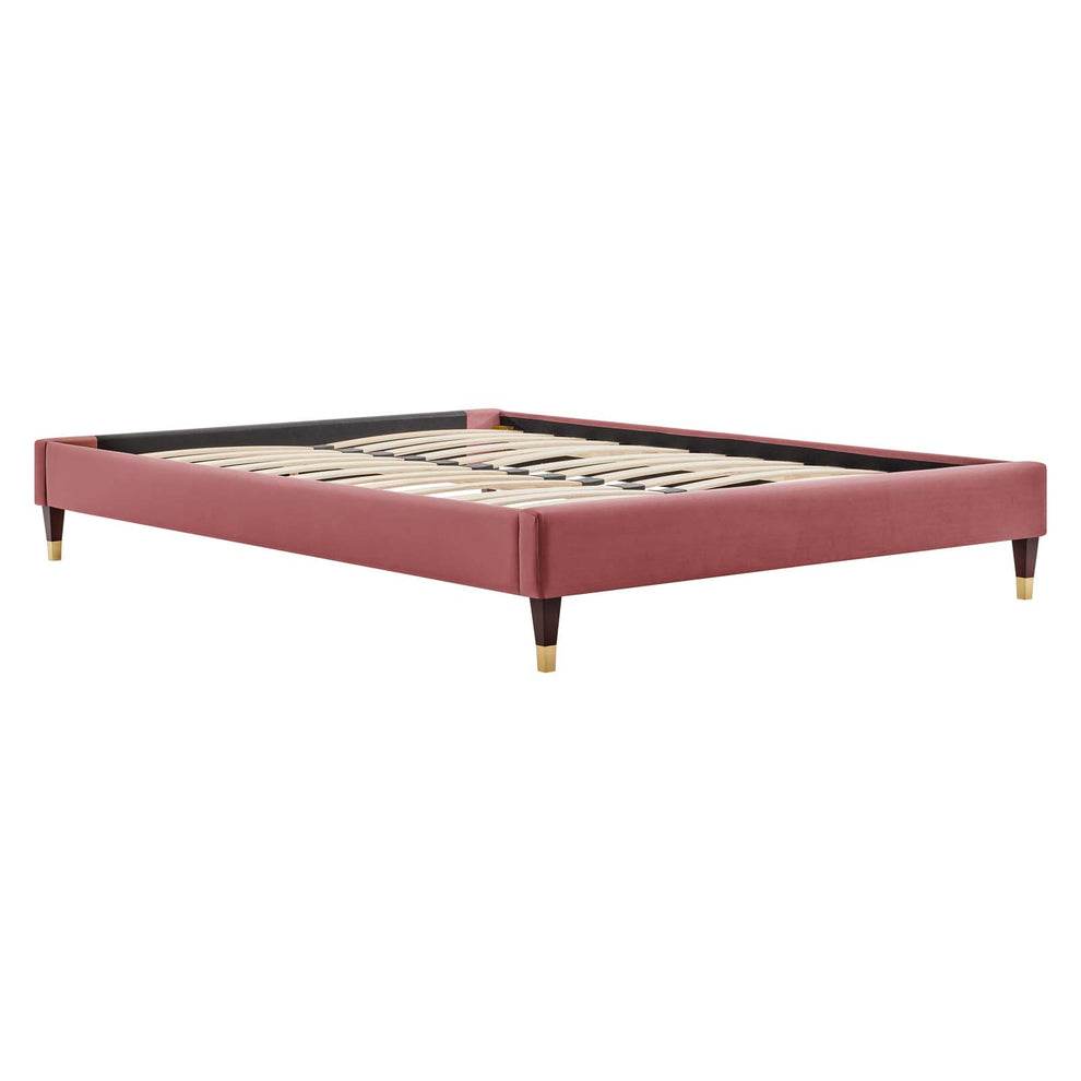 Amber Performance Velvet Twin Platform Bed By Modway - MOD-6779 | Beds | Modishstore - 26