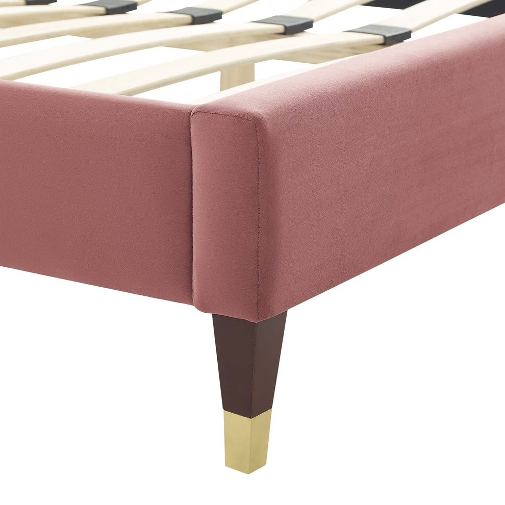 Amber Performance Velvet Twin Platform Bed By Modway - MOD-6779 | Beds | Modishstore - 27