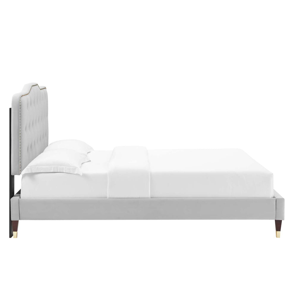 Amber Performance Velvet Twin Platform Bed By Modway - MOD-6779 | Beds | Modishstore - 38