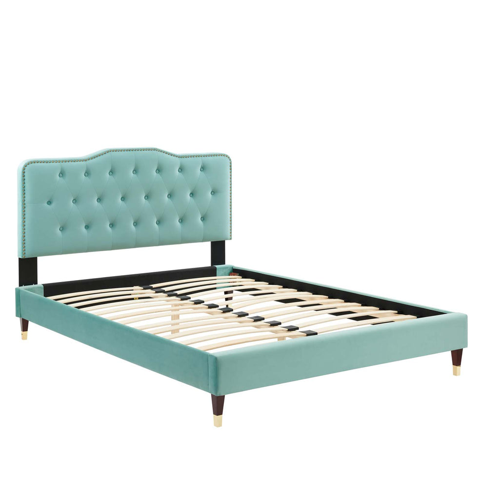 Amber Performance Velvet Twin Platform Bed By Modway - MOD-6779 | Beds | Modishstore - 51