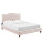 Amber Performance Velvet Twin Platform Bed By Modway - MOD-6779 | Beds | Modishstore - 72