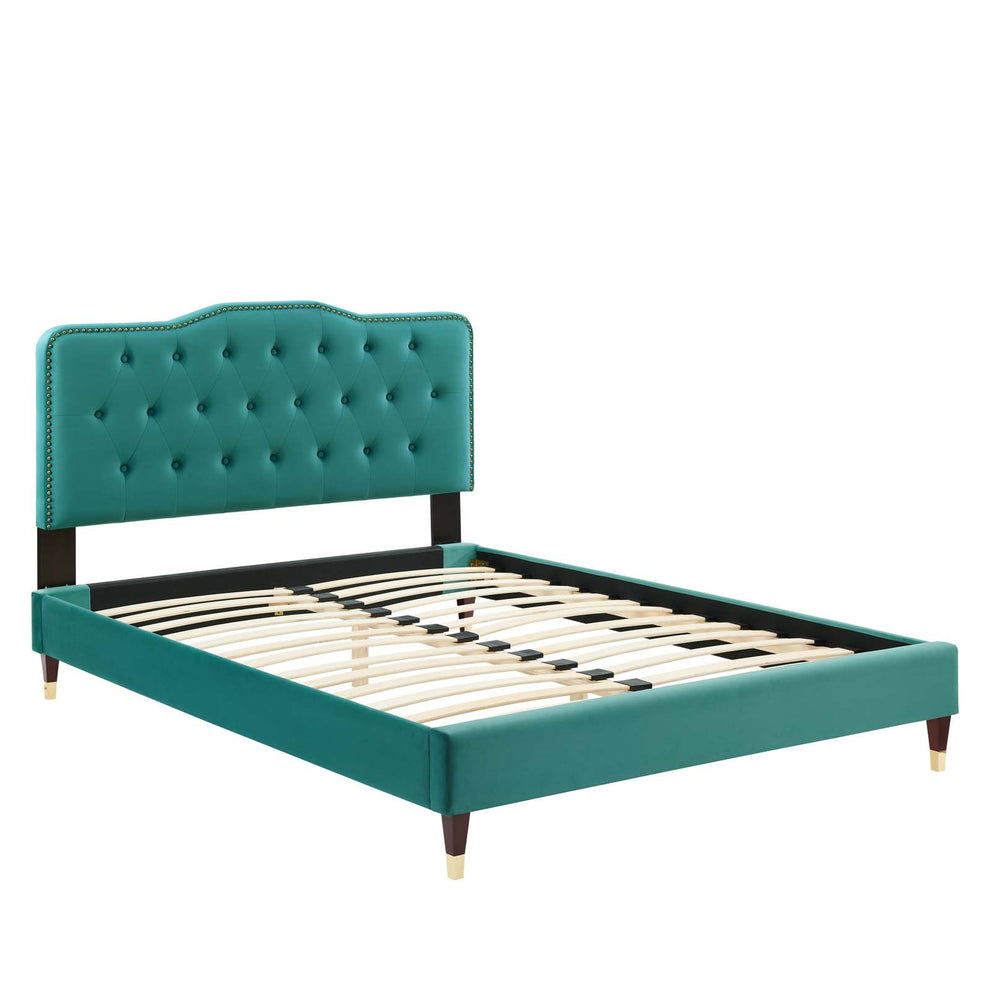 Amber Performance Velvet Twin Platform Bed By Modway - MOD-6779 | Beds | Modishstore - 93