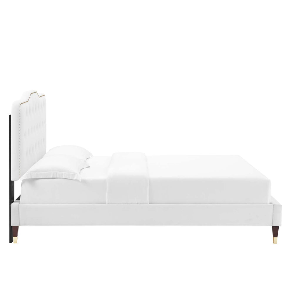 Amber Performance Velvet Twin Platform Bed By Modway - MOD-6779 | Beds | Modishstore - 107