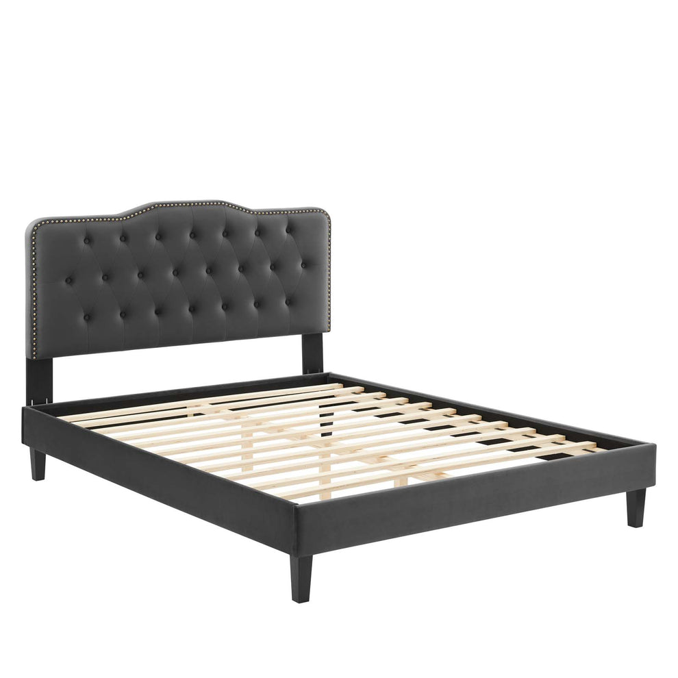 Amber Tufted Performance Velvet King Platform Bed By Modway - MOD-6786 | Beds | Modishstore - 8