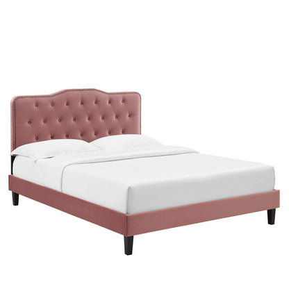 Amber Tufted Performance Velvet King Platform Bed By Modway - MOD-6786 | Beds | Modishstore - 15