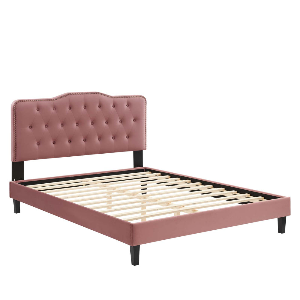Amber Tufted Performance Velvet King Platform Bed By Modway - MOD-6786 | Beds | Modishstore - 22
